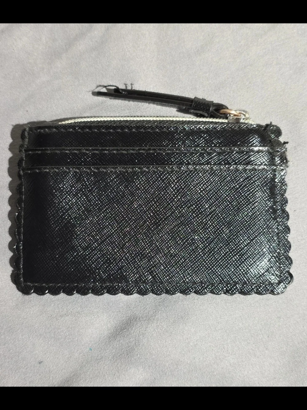 Victoria's Secret Black Cardholder Wallet with Metallic Heart Patch - Picture 2 of 5
